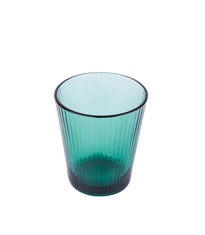 Lime Ribbed Glasses - Set of 4