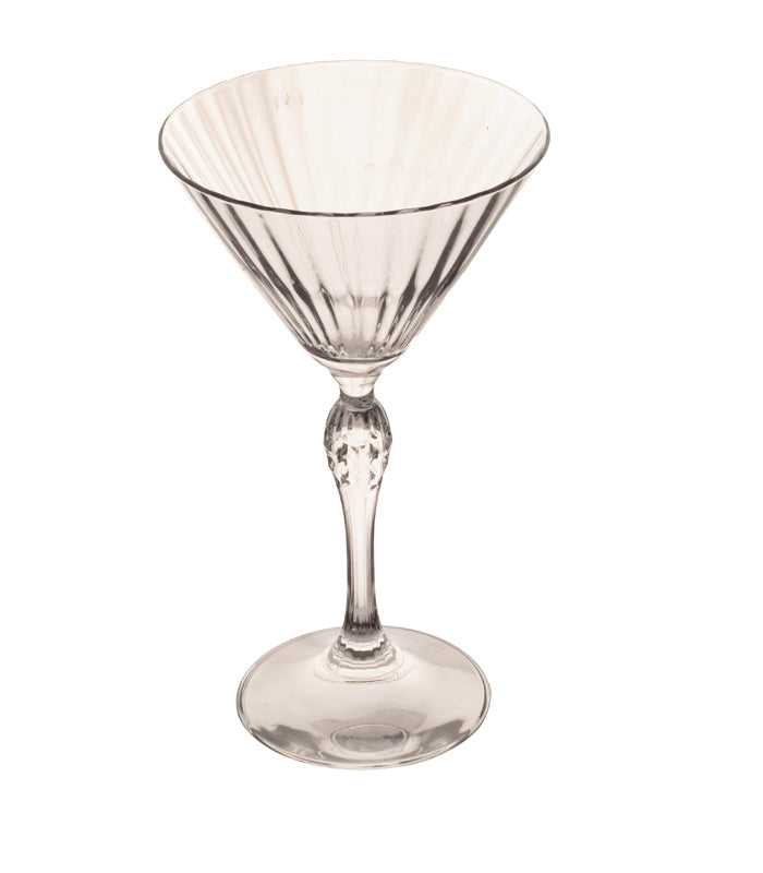 Long Diamond Martini Glasses - Set of 4