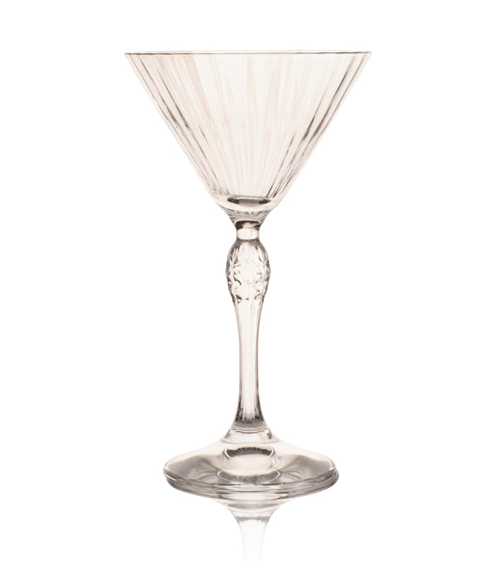 Long Diamond Martini Glasses - Set of 4