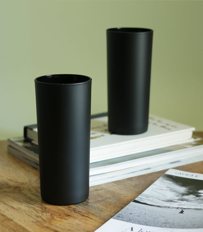 Matte Black Tumblers - Set of 4