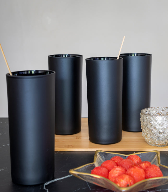Matte Black Tumblers - Set of 4