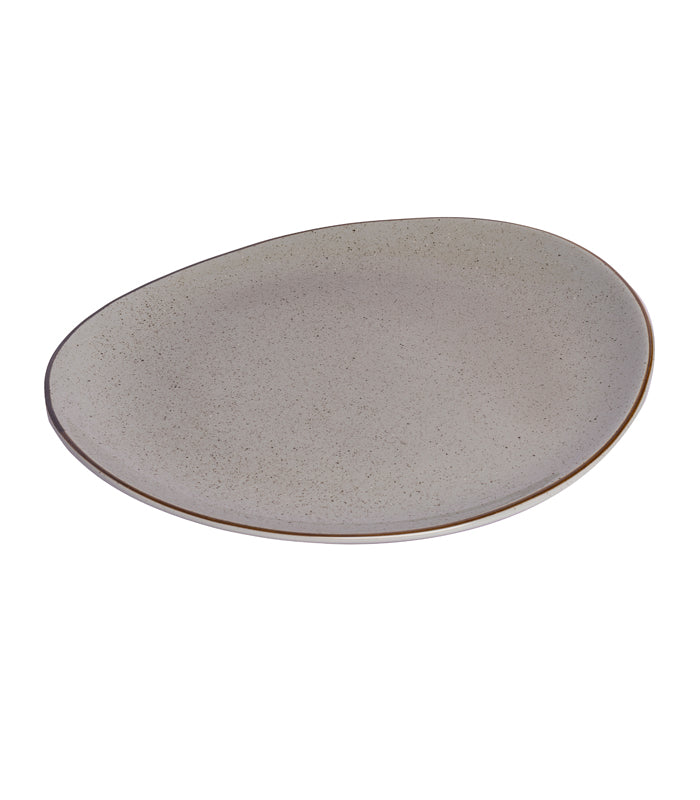 Pearl Grey Ellipse Platter