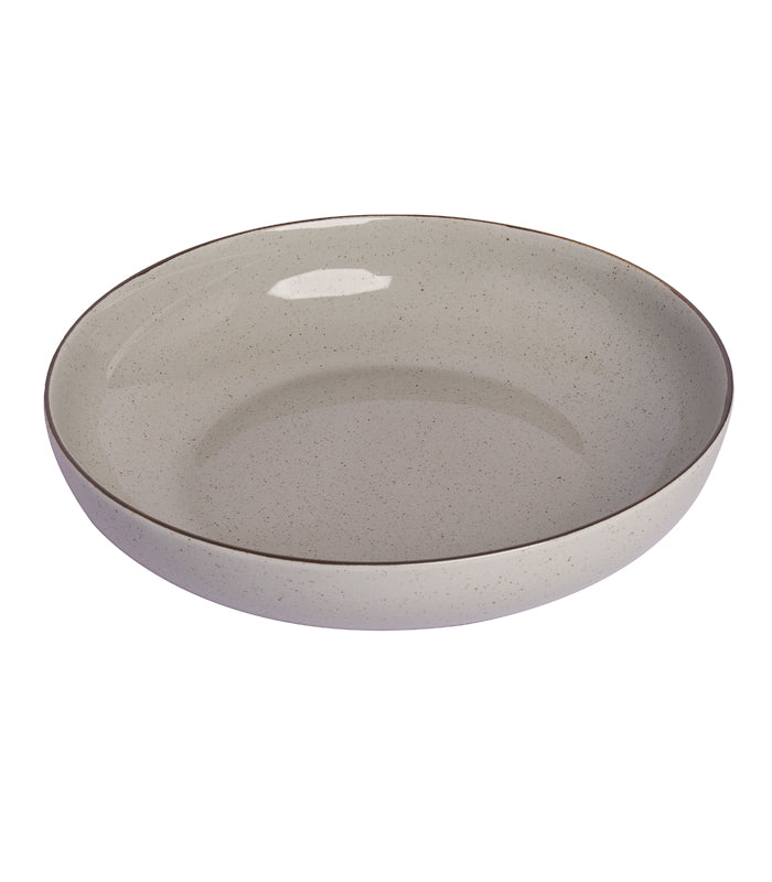 Pearl Grey Shallow Bowl