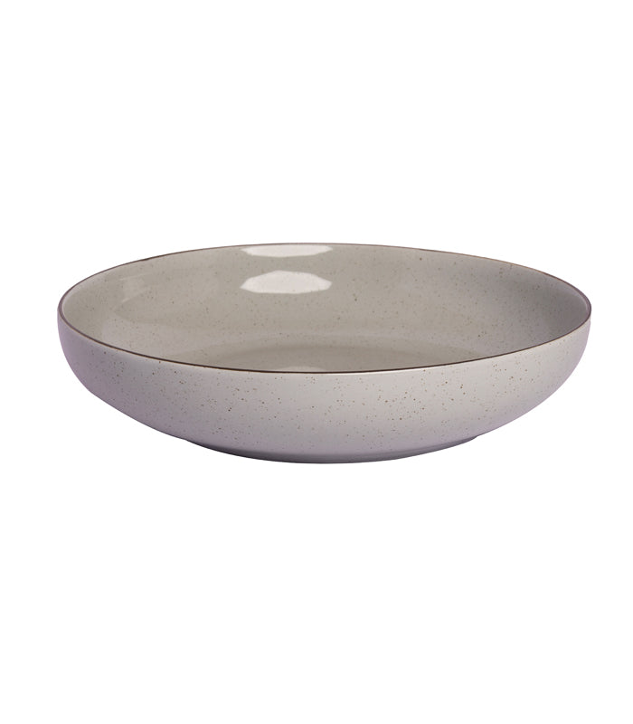 Pearl Grey Shallow Bowl