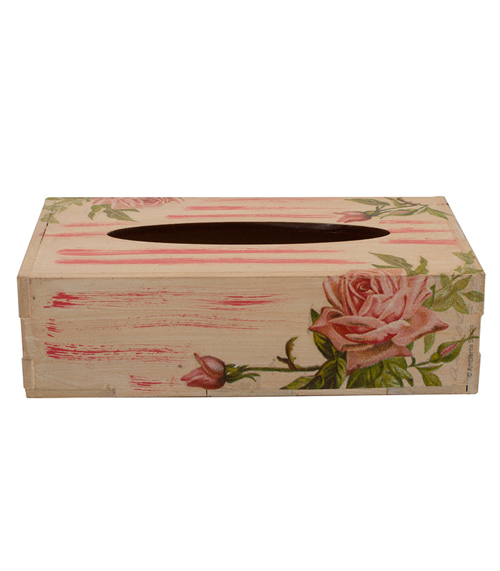 Pink Rose Tissue Box