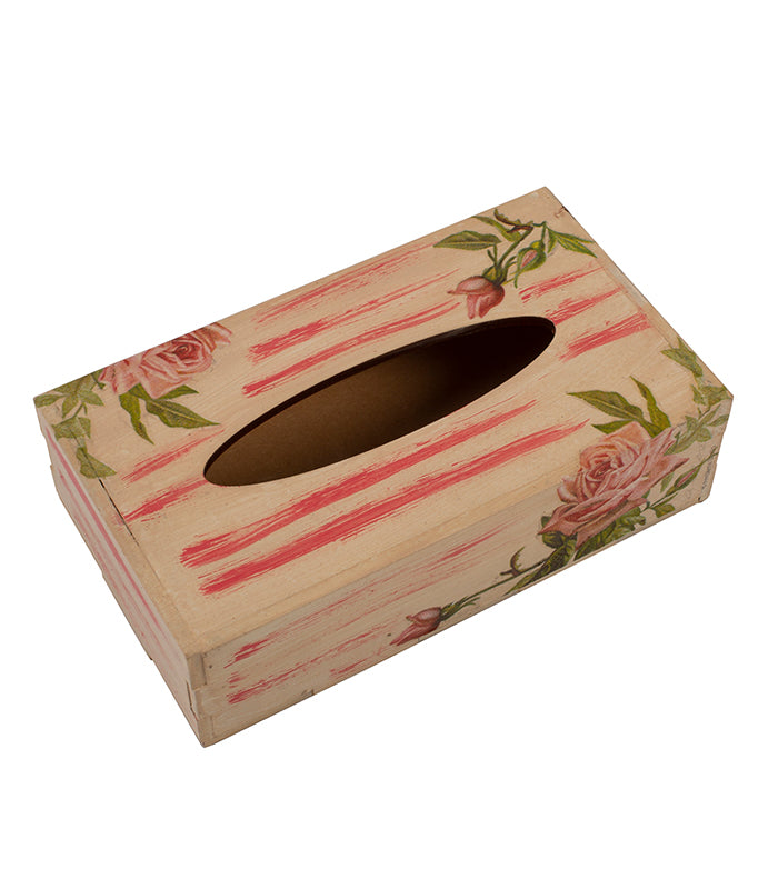 Pink Rose Tissue Box