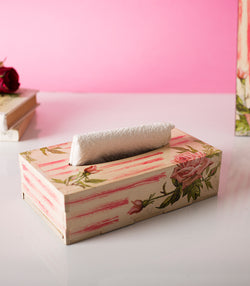Pink Rose Tissue Box