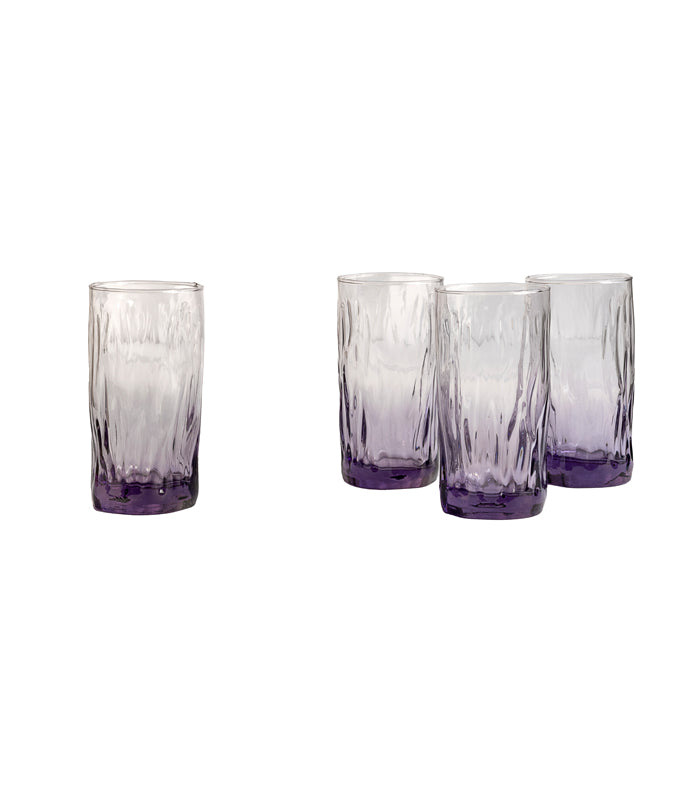 Purple Cloud Tall Glasses - set of 4