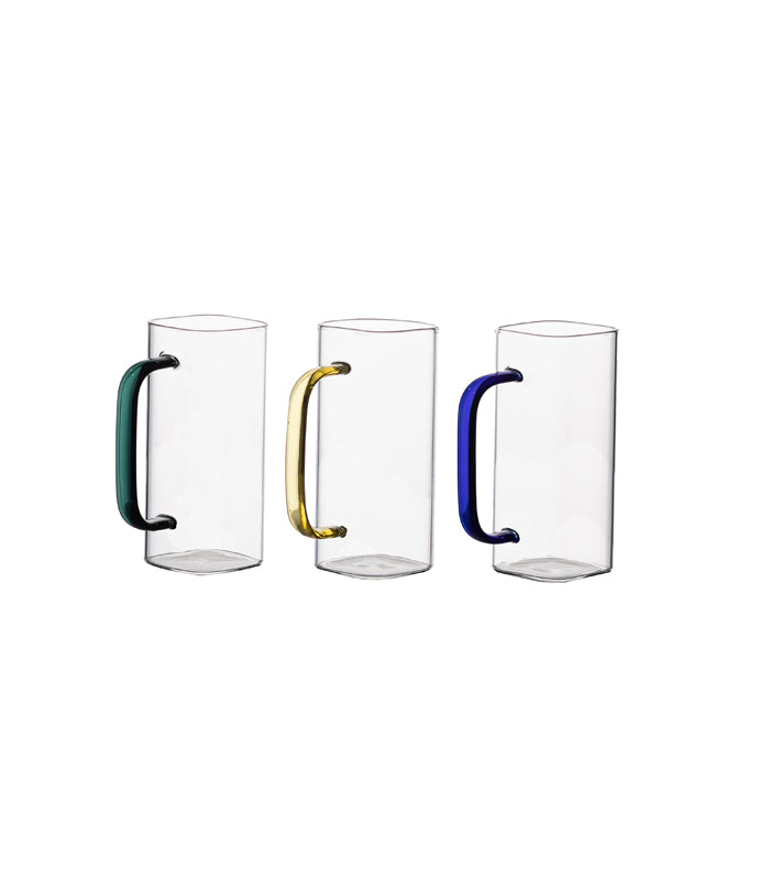 Rainbow Square Tall Mug Glasses - Set of 6