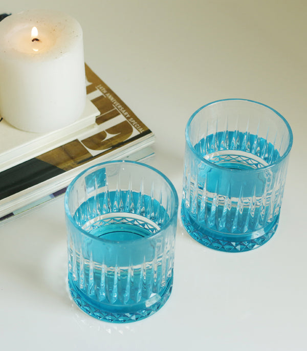 Sapphire Rain Tumblers - Set of 4