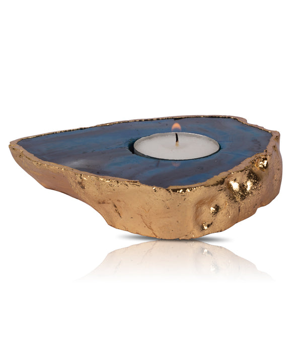 Sapphire Agate Tealight Holder