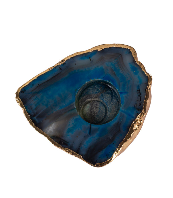 Sapphire Agate Tealight Holder