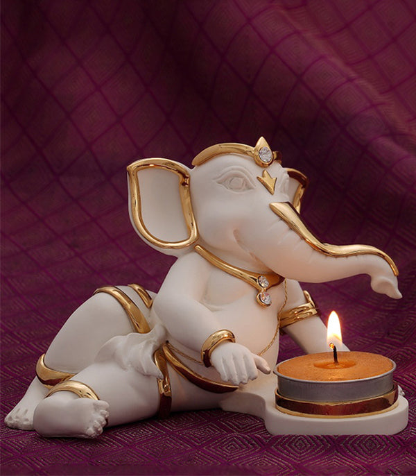Sitting Diya Ganesha