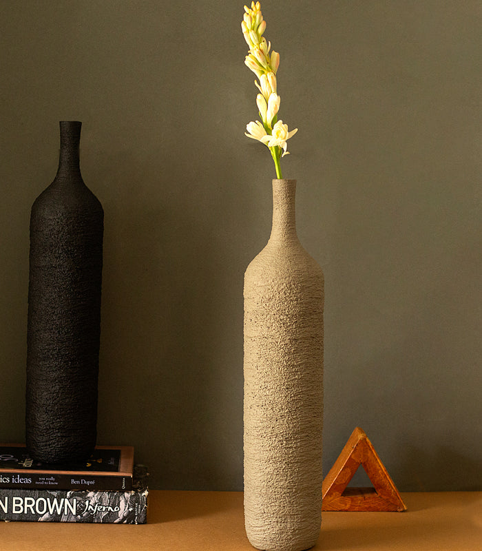 Spin Crust Grey Vase