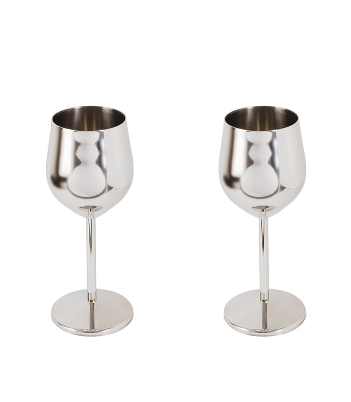 Silver Wine Glasses - Set of 2