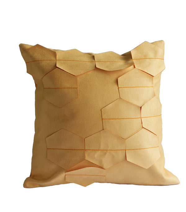 Tangerine Honeycomb Cushion Cover