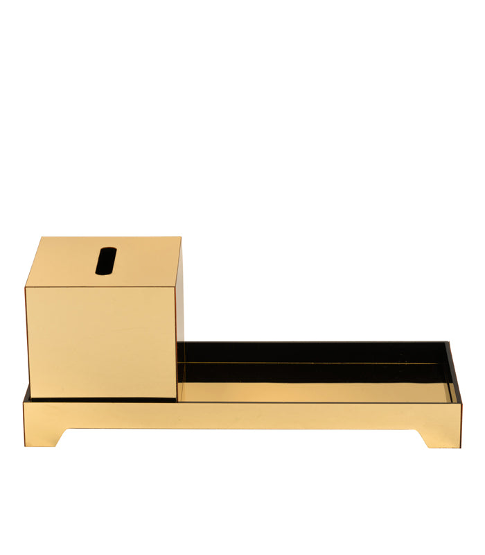 Tray Tissue Box - Gold