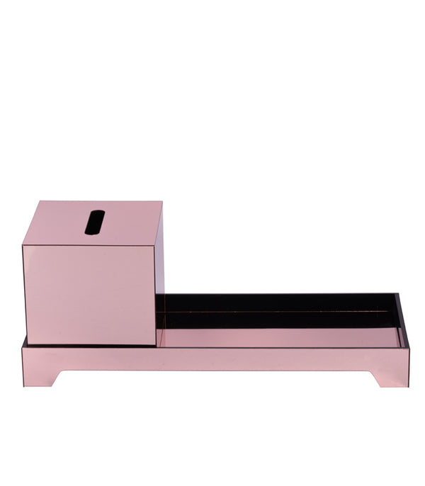 Tray Tissue Box - Rose Gold