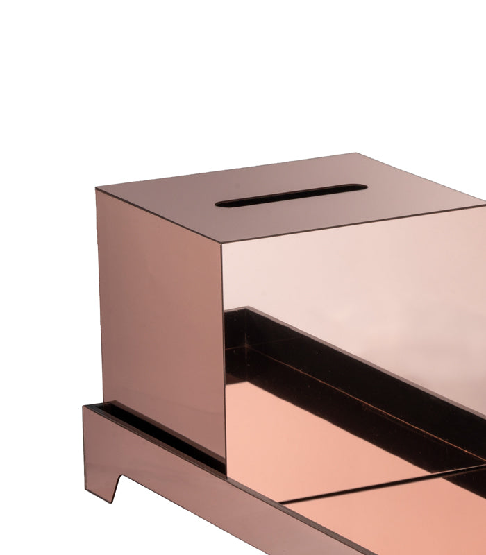 Tray Tissue Box - Rose Gold