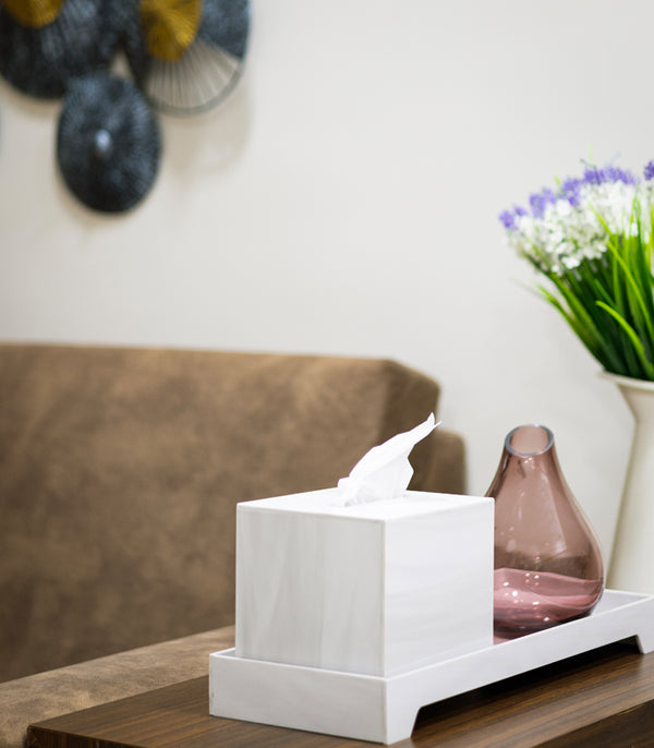 Tray Tissue Box - Marble