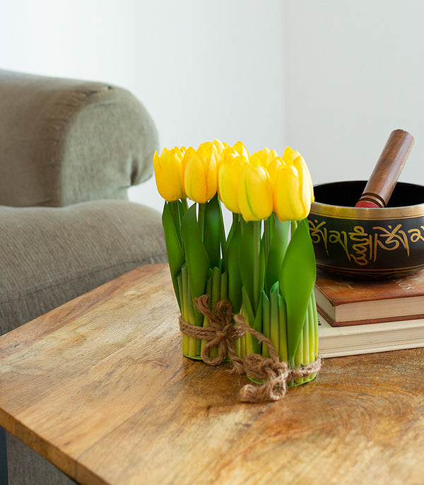 Tulips Small Stack -Yellow -  Set of 2