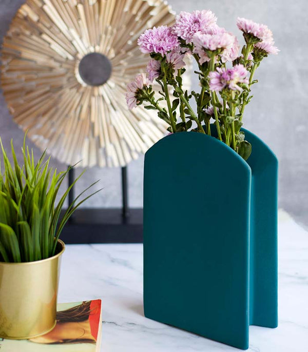 Turquoise Ikebana Vase