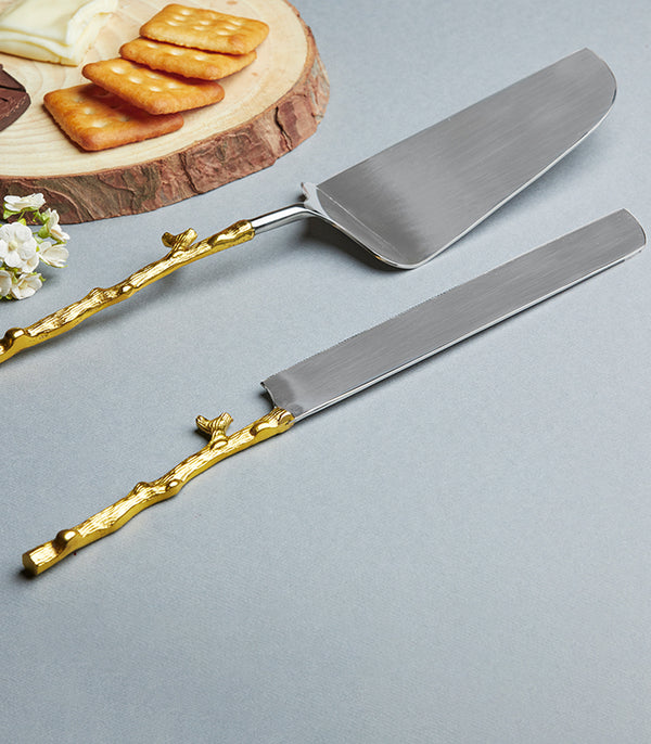 Twig Cake Server Set