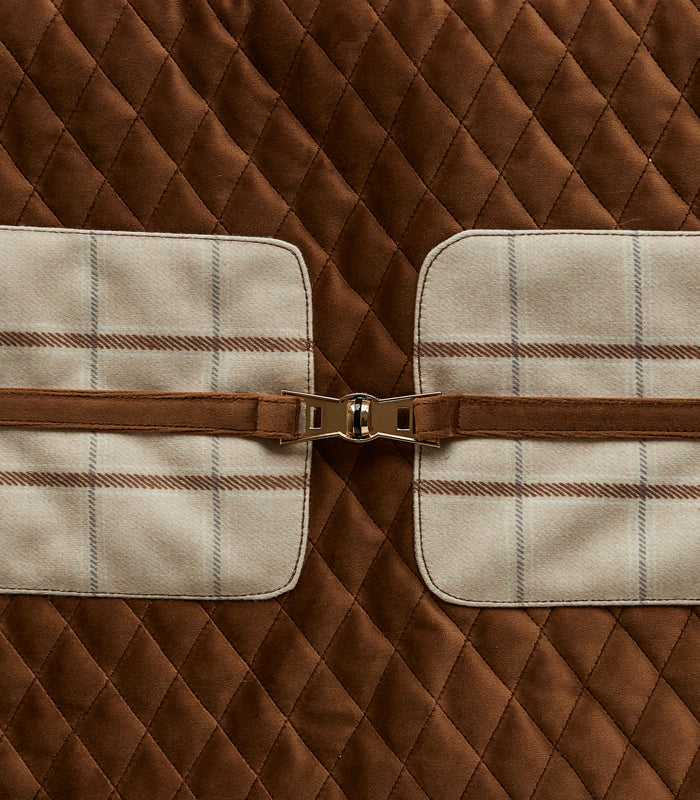 Walnut Plaid Rectangle Cushion Cover