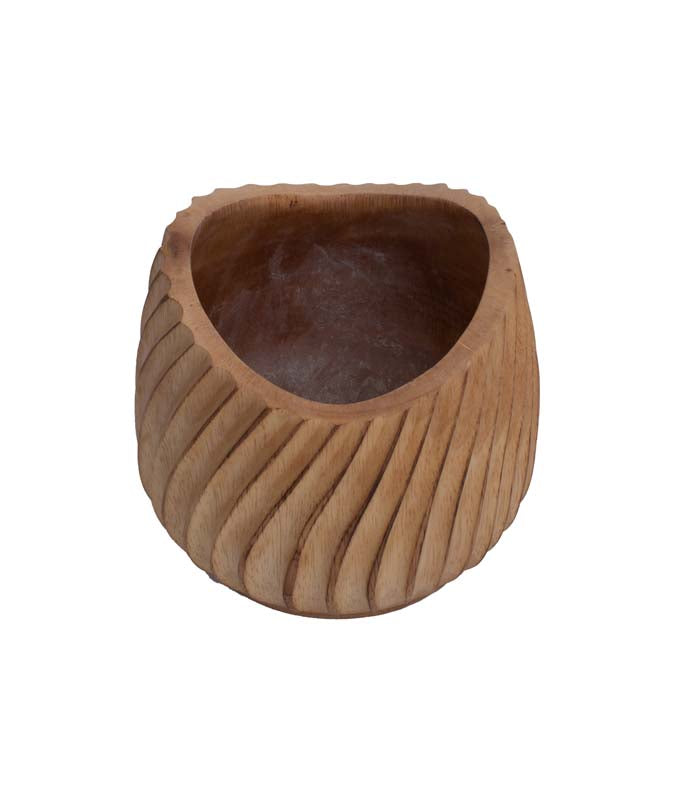 Wooden Swirl Vase