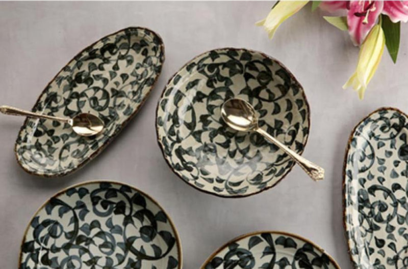 Blue Garden Platter
