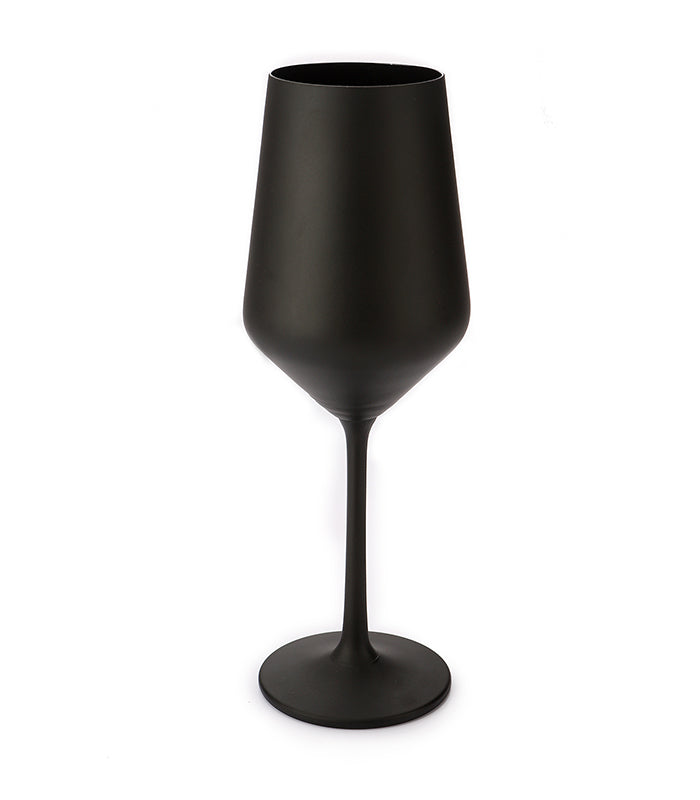 Matte Black Wine Glasses - set of 2